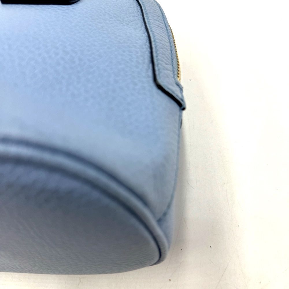 Auth Gucci Small Dollar Calfskin Dome Mineral Blue 2way GG Charm Bag Satchel - Picture 10 of 16